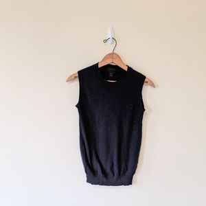 Minimalist J Crew Navy Cashmere Knit Sweater Vest